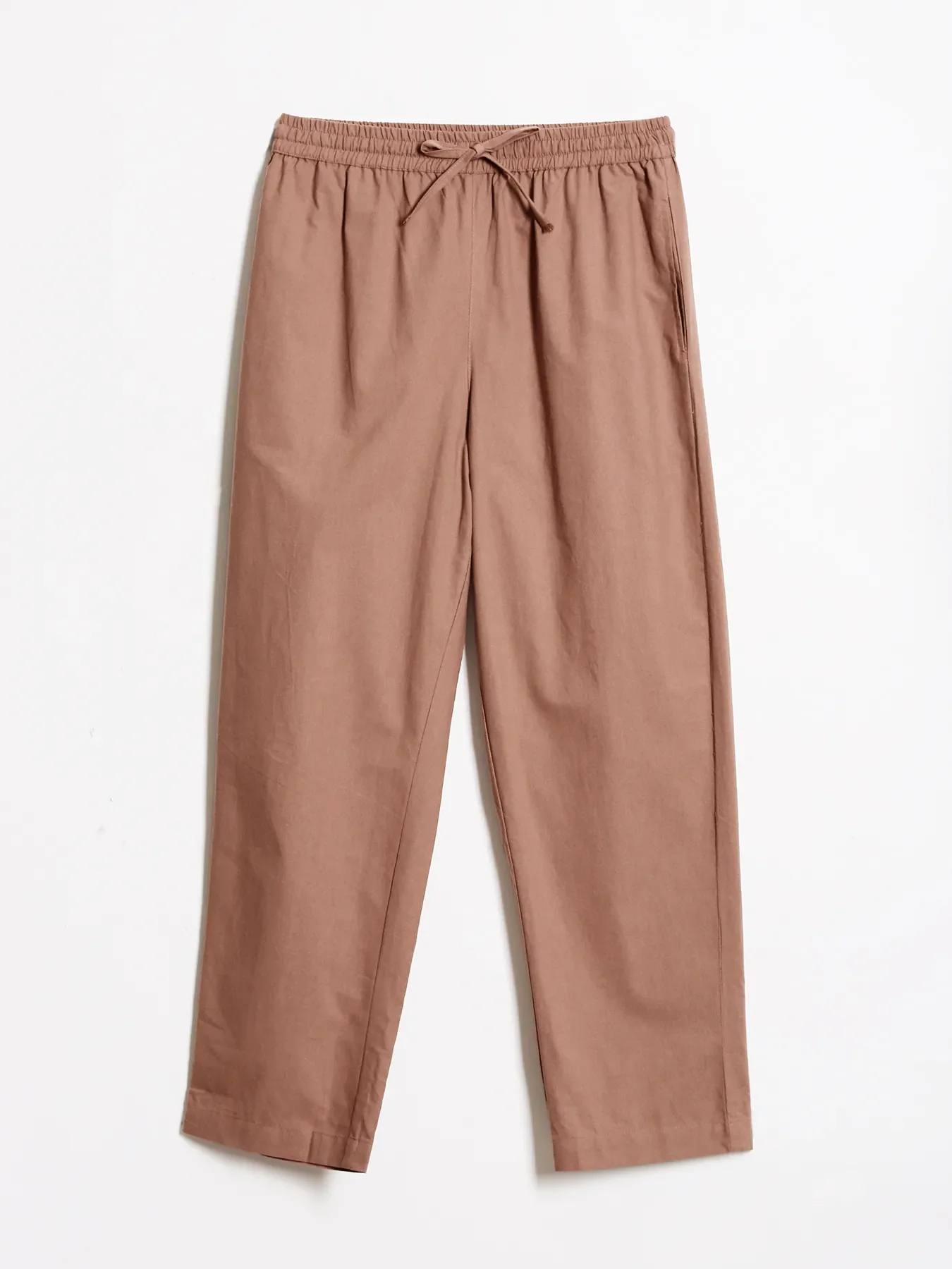 Women Mocha Mousse Cotton Straight Pant - Image 11