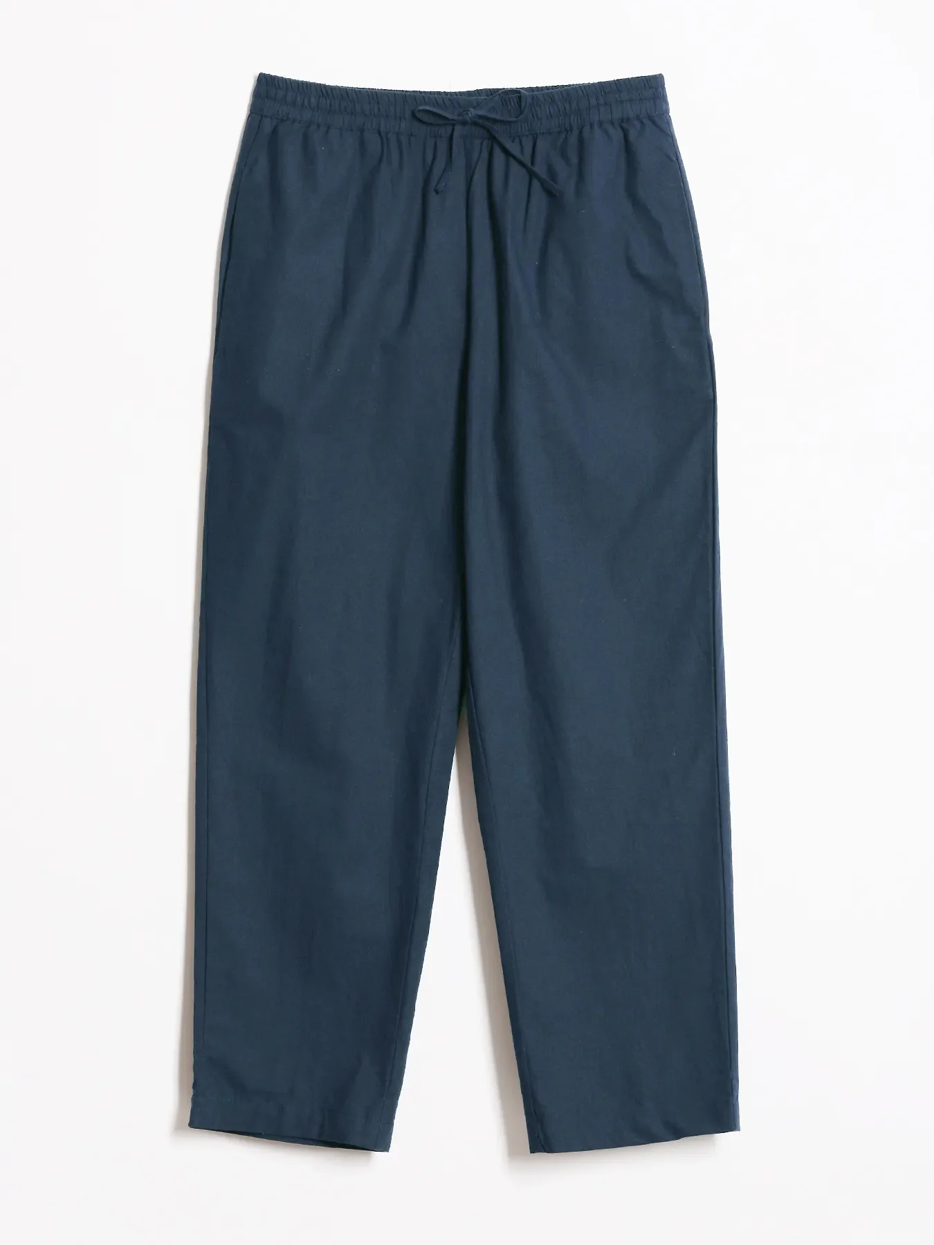 Women Peacock Blue Cotton Straight Pant - Image 10