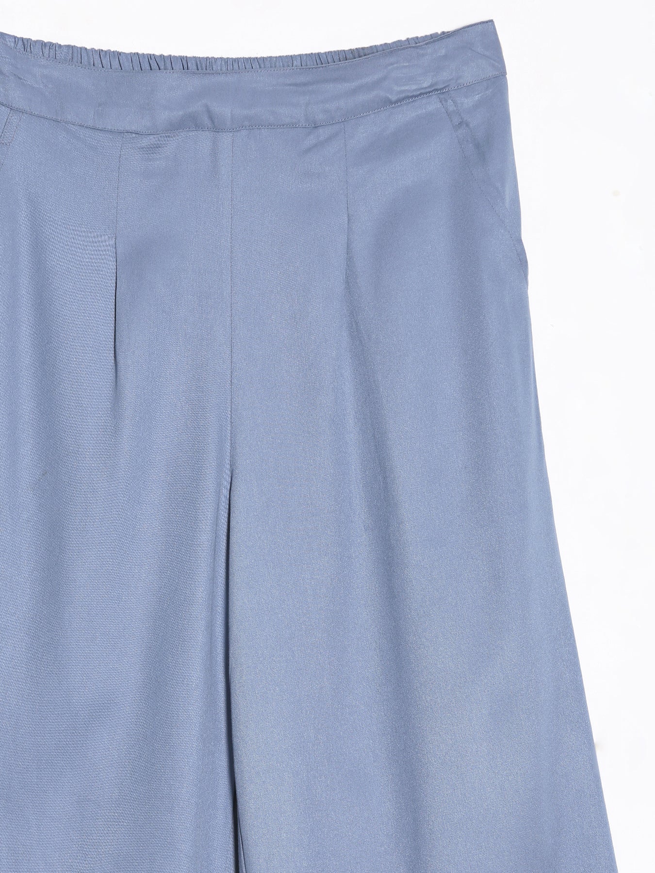 Women Plus Size English Blue Viscose Palazzo Pant - Image 10