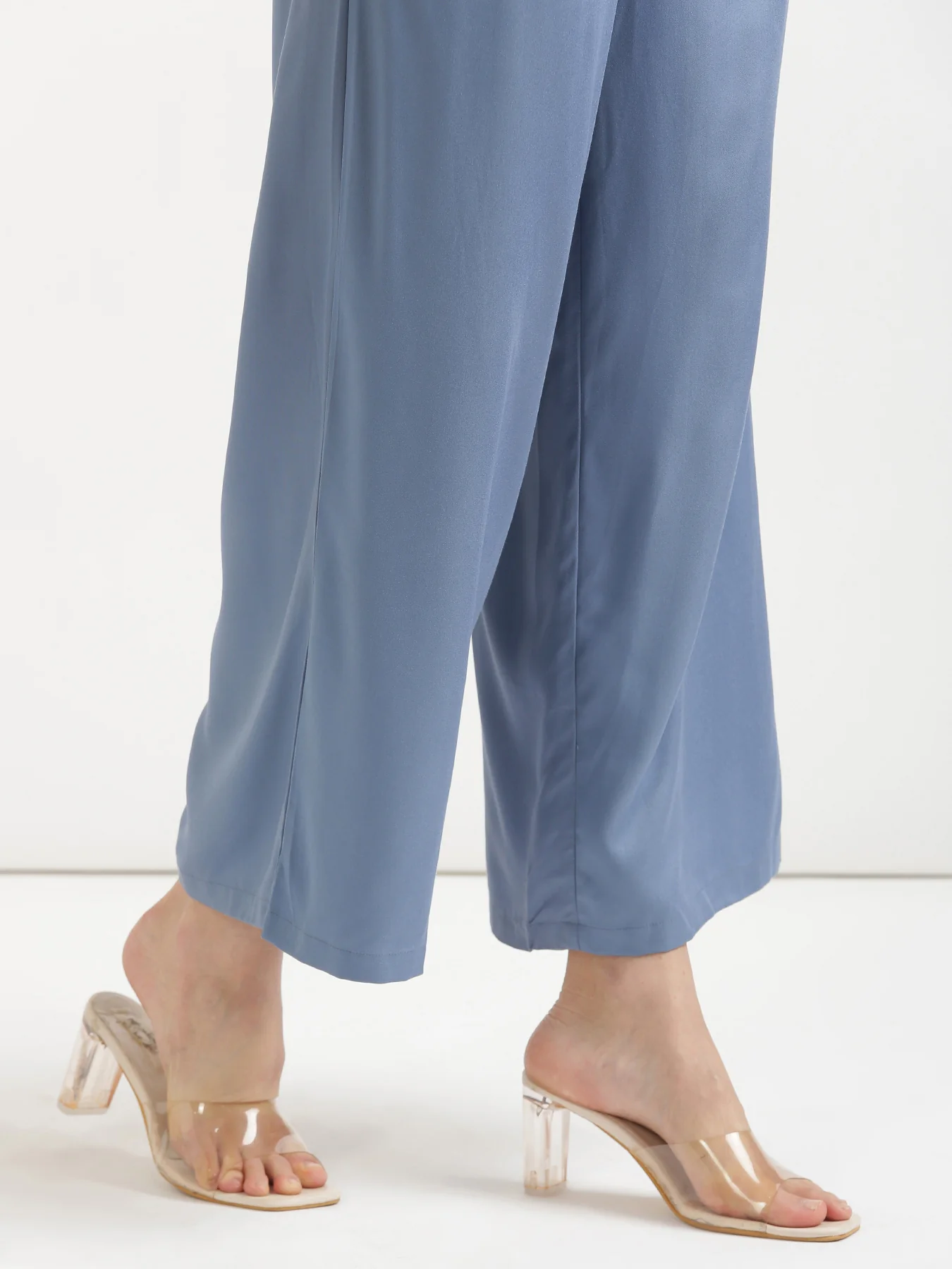 Women Plus Size English Blue Viscose Palazzo Pant - Image 6