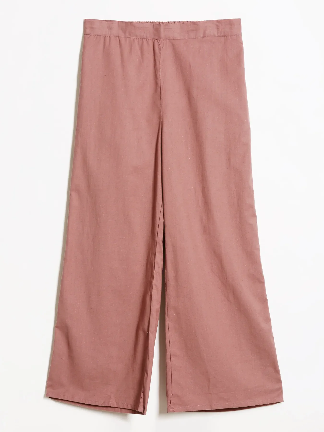 Women Rose Taupe Airy Linen Wide Leg Pant - Image 16