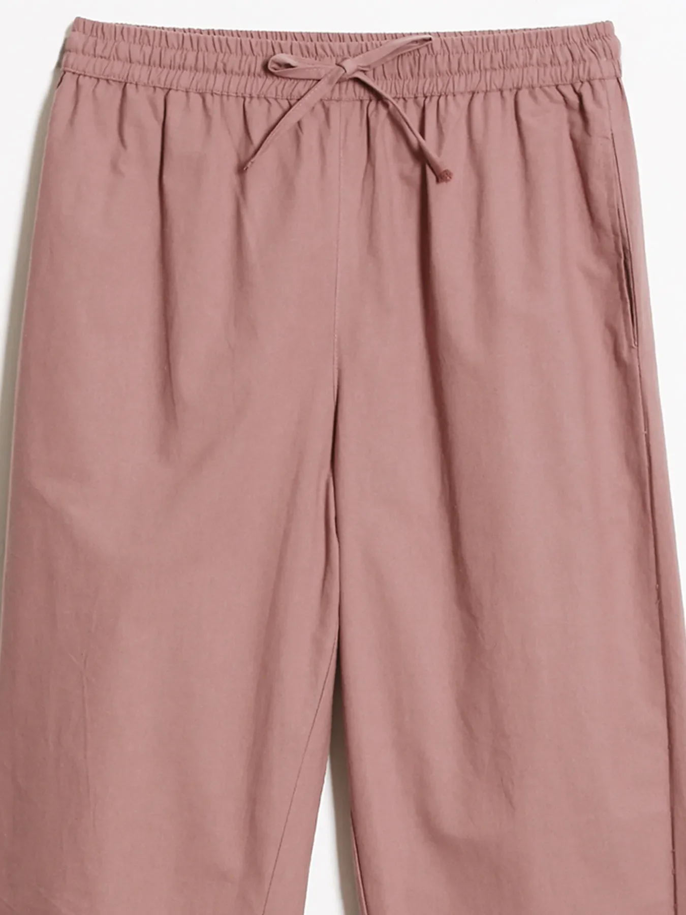 Women Rose Taupe Cotton Straight Pant - Image 11