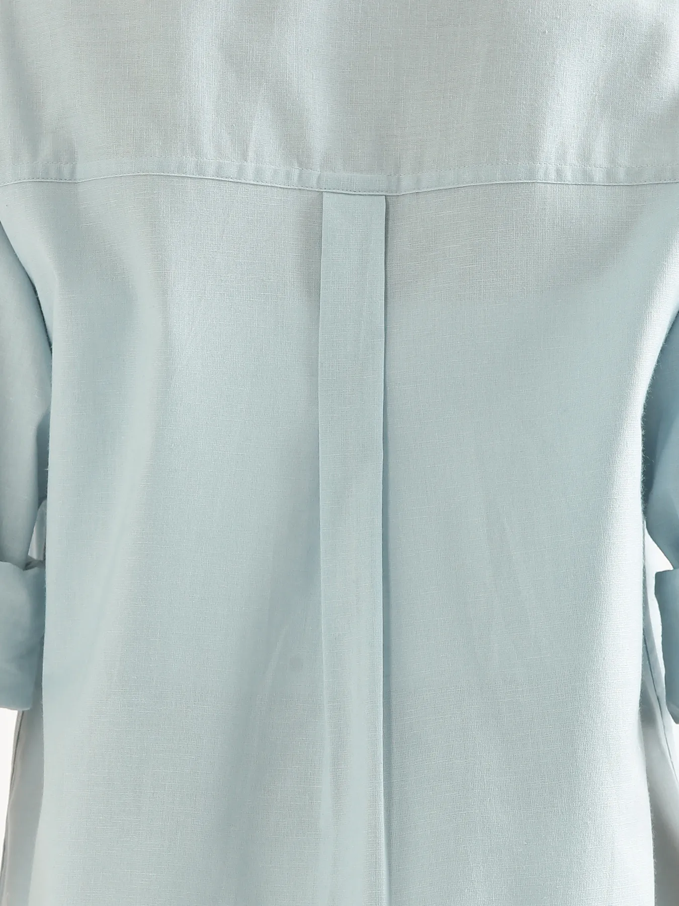 Women Sky Blue Airy-Linen Shirt - Image 12