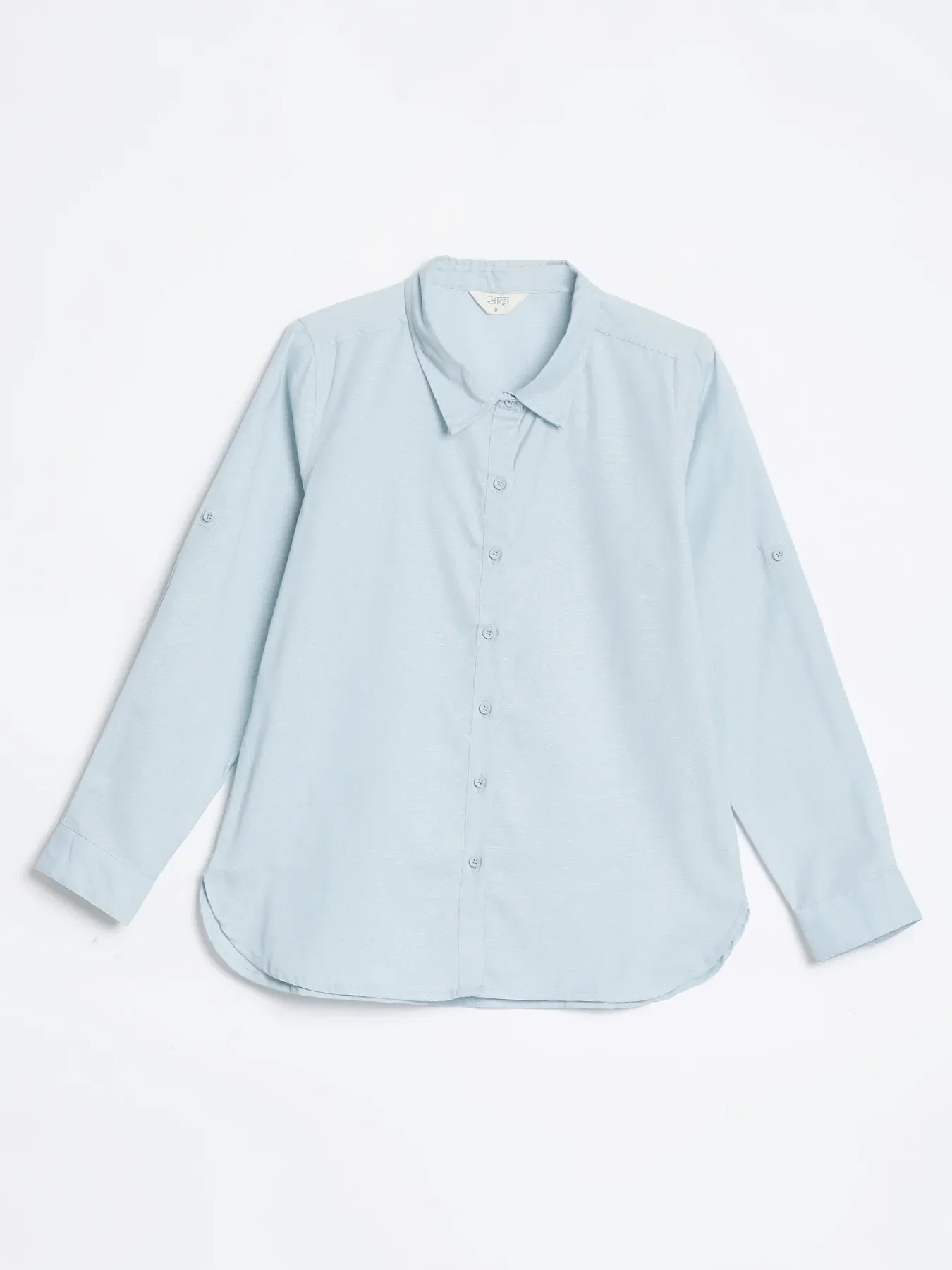 Women Sky Blue Airy-Linen Shirt - Image 17