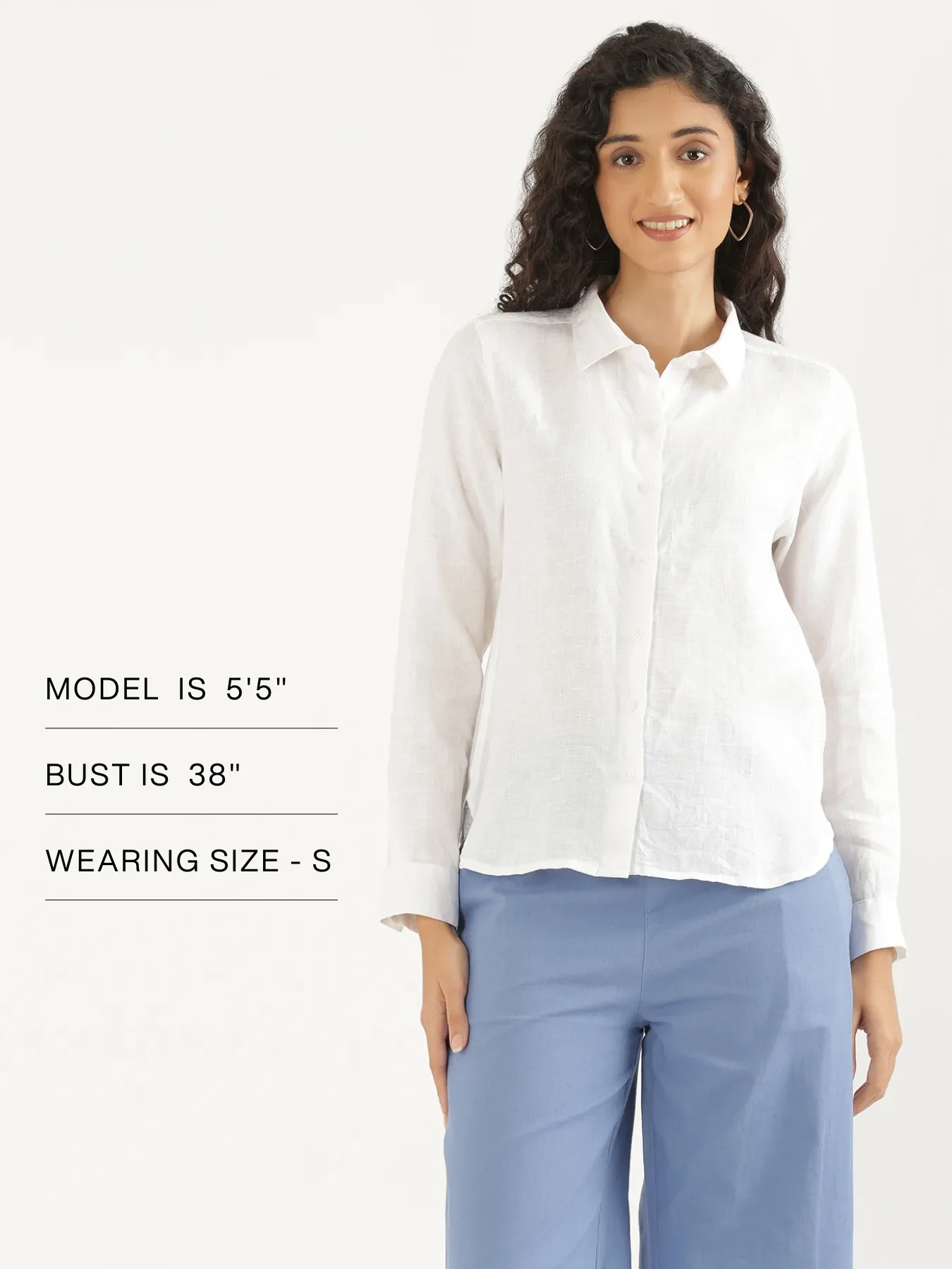 Women White Pure Linen Shirt - Image 17