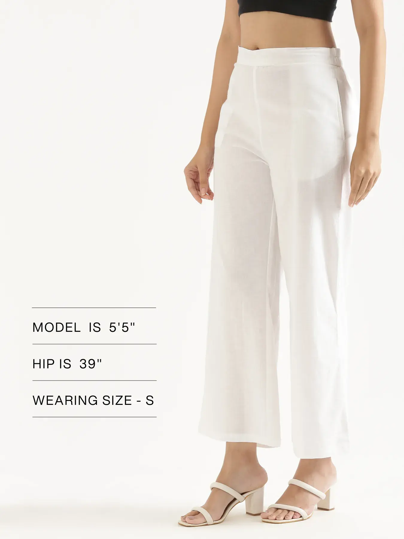 Women White Airy Linen Wide Leg Pant - Image 17