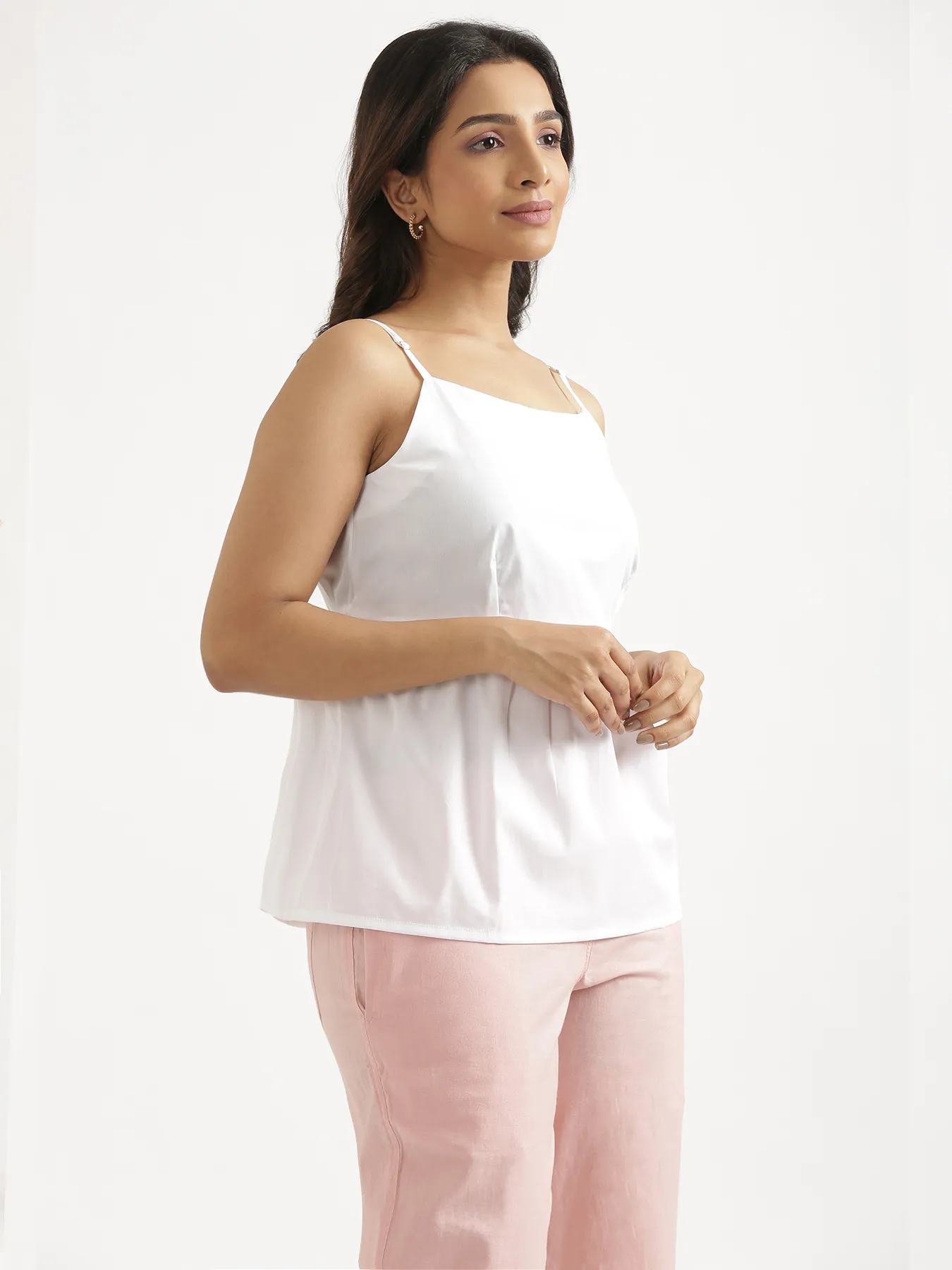 Women White Better Cotton Peplum Top - Image 12