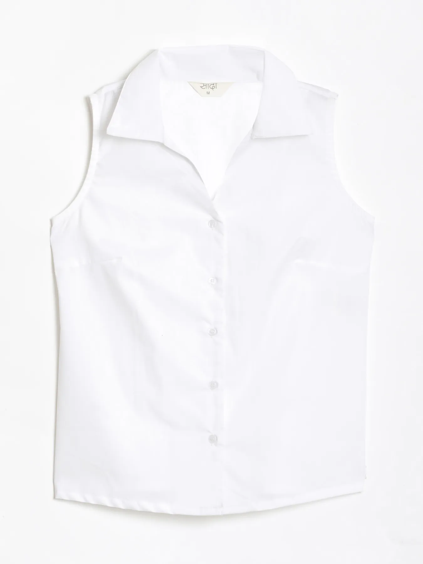 Women White Better Cotton Sleeveless Shirt - Image 15