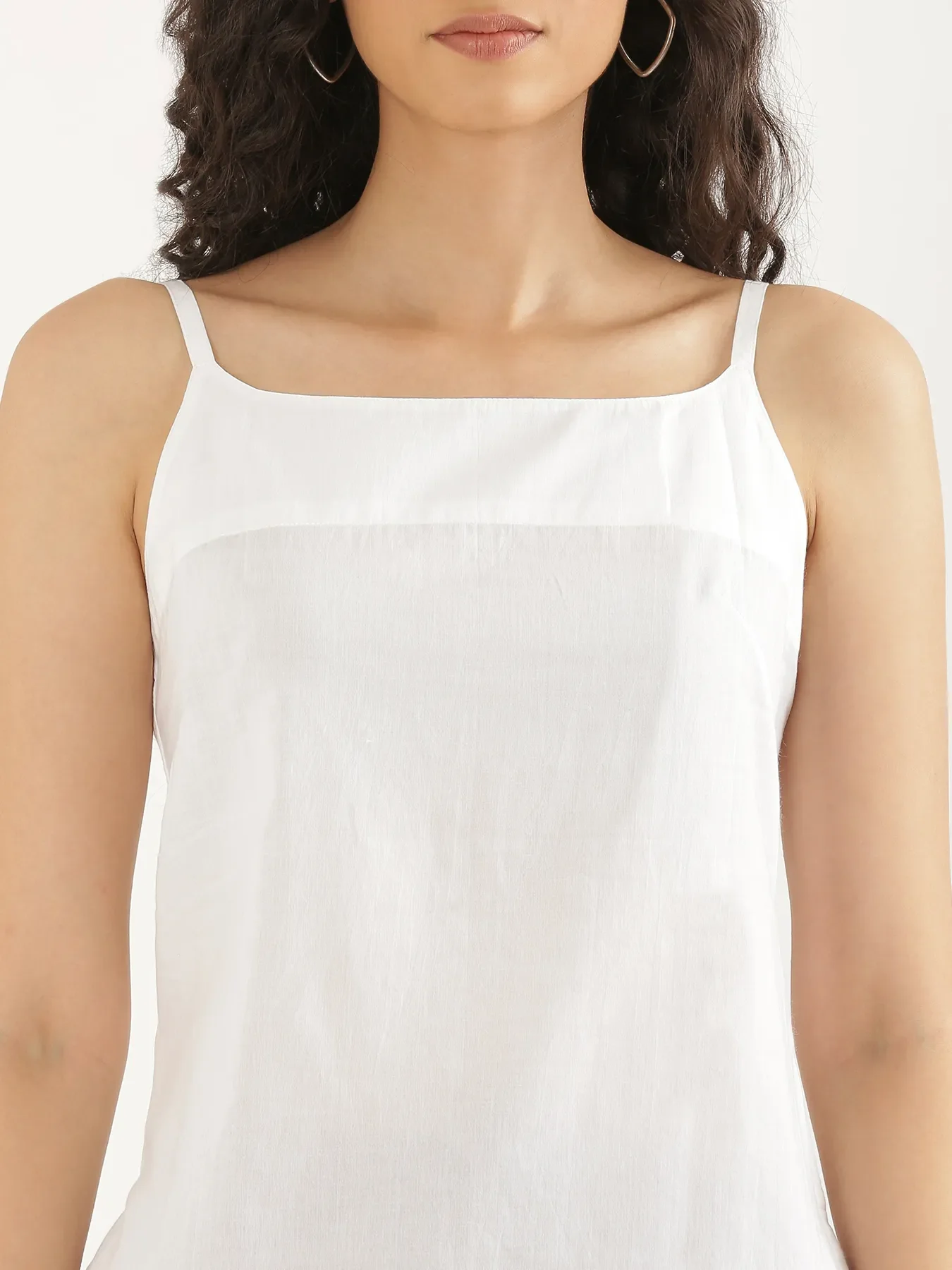 Black , White & Nude Cotton Camisole Top - Image 7