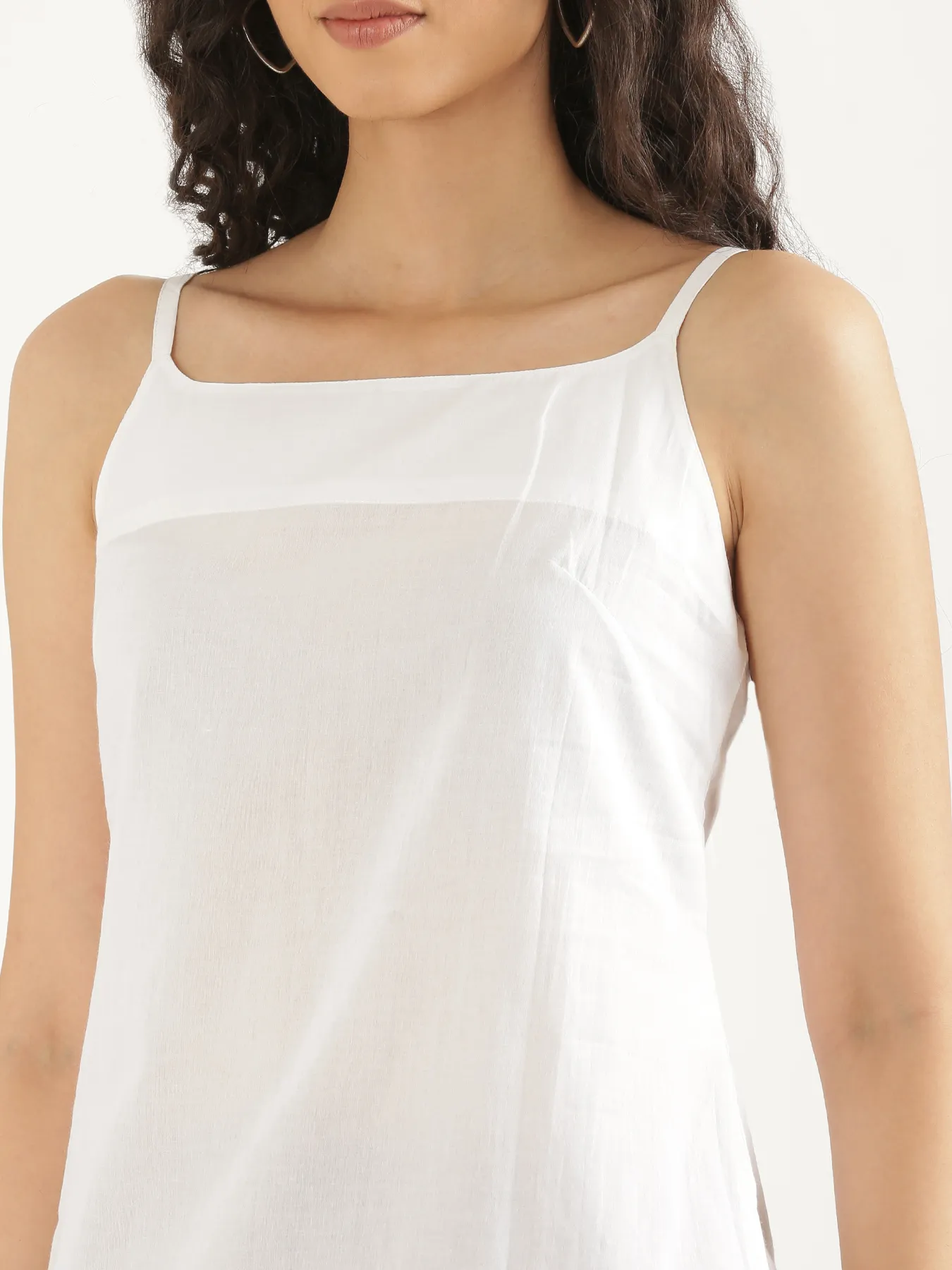 Black , White & Nude Cotton Camisole Top - Image 8