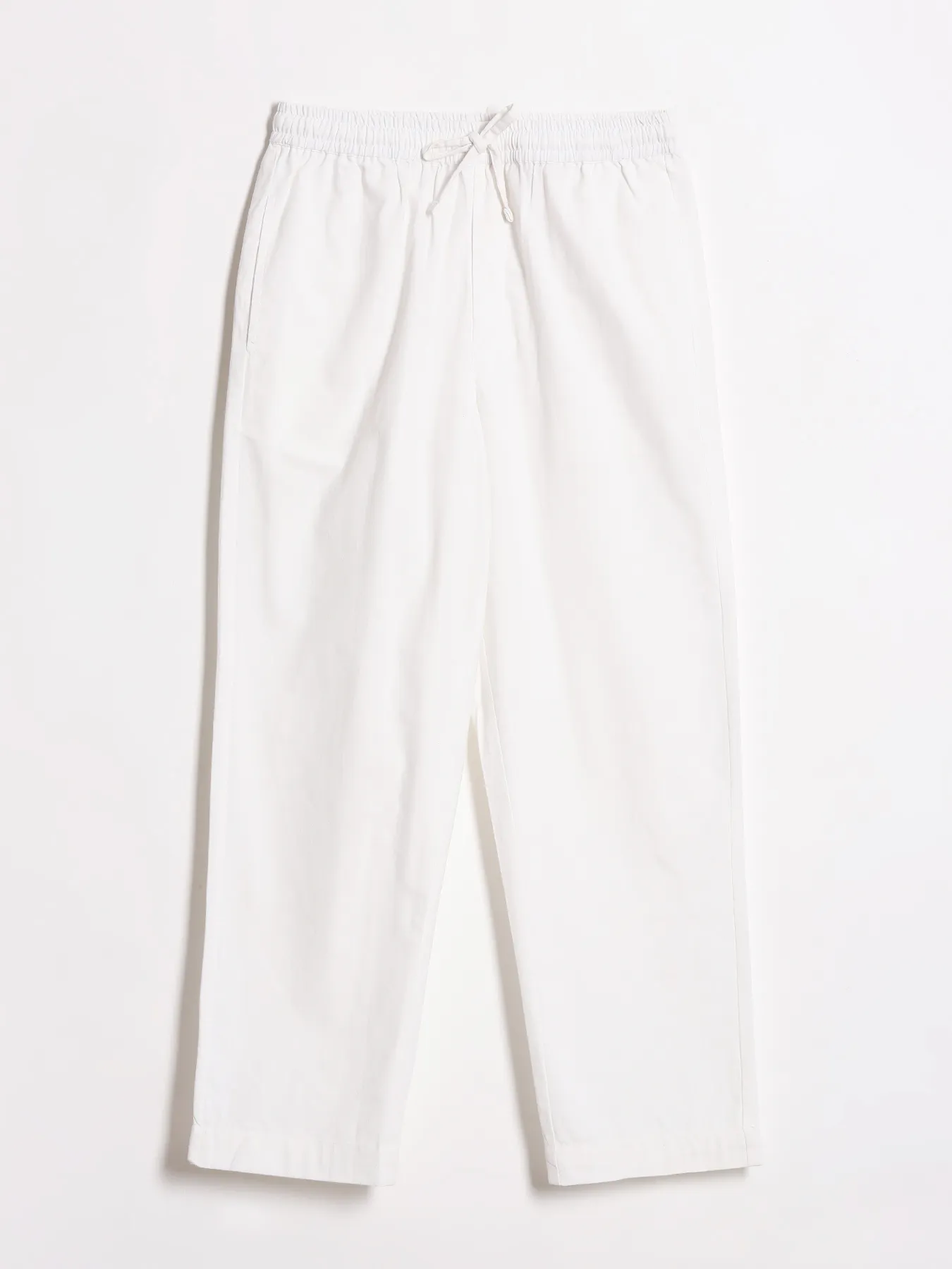 Women White Cotton Straight Pant - Image 12