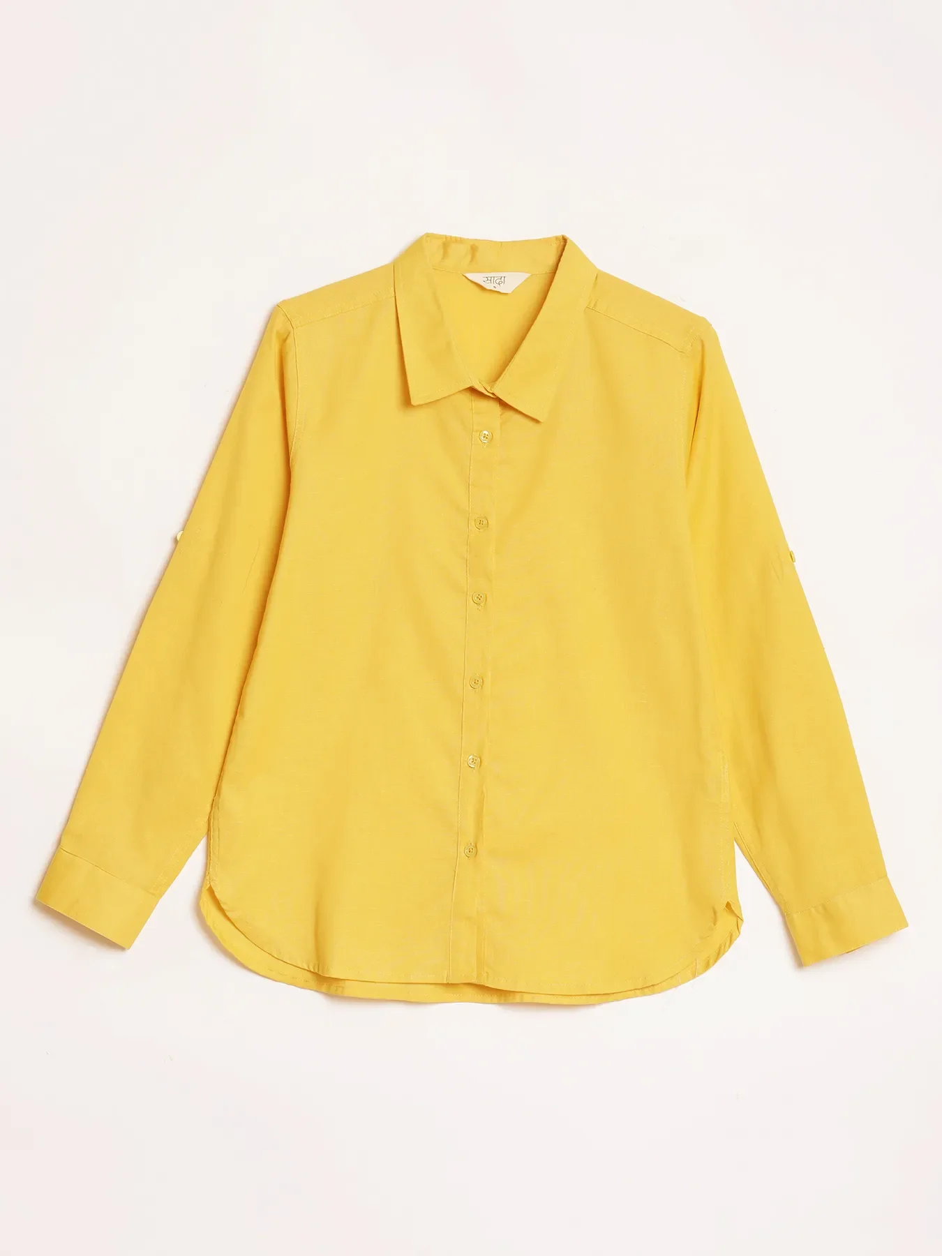 Women Yellow Airy-Linen Shirt - Image 15