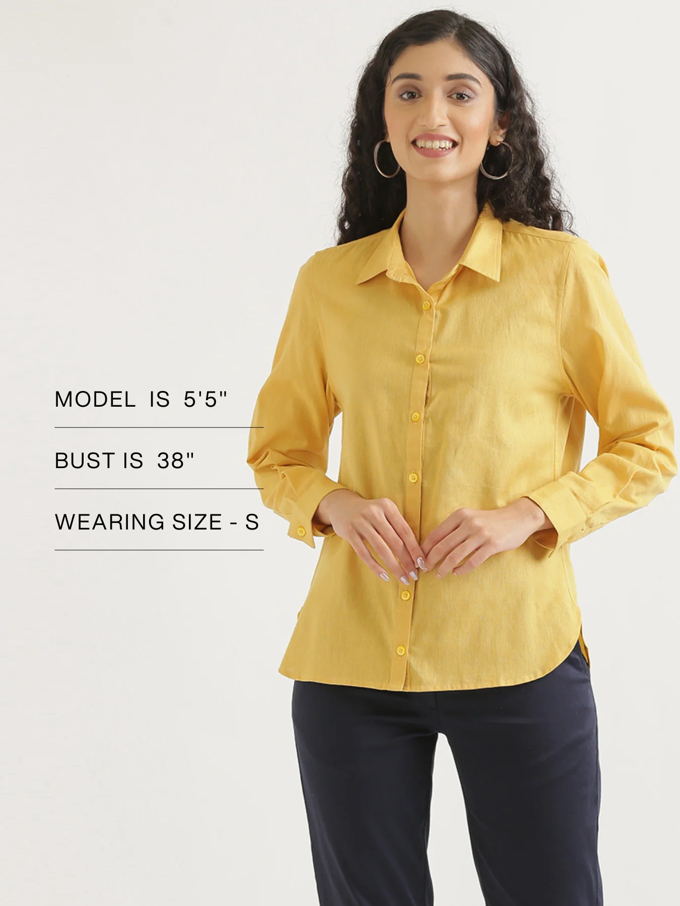 Women Yellow Airy-Linen Shirt - Image 16