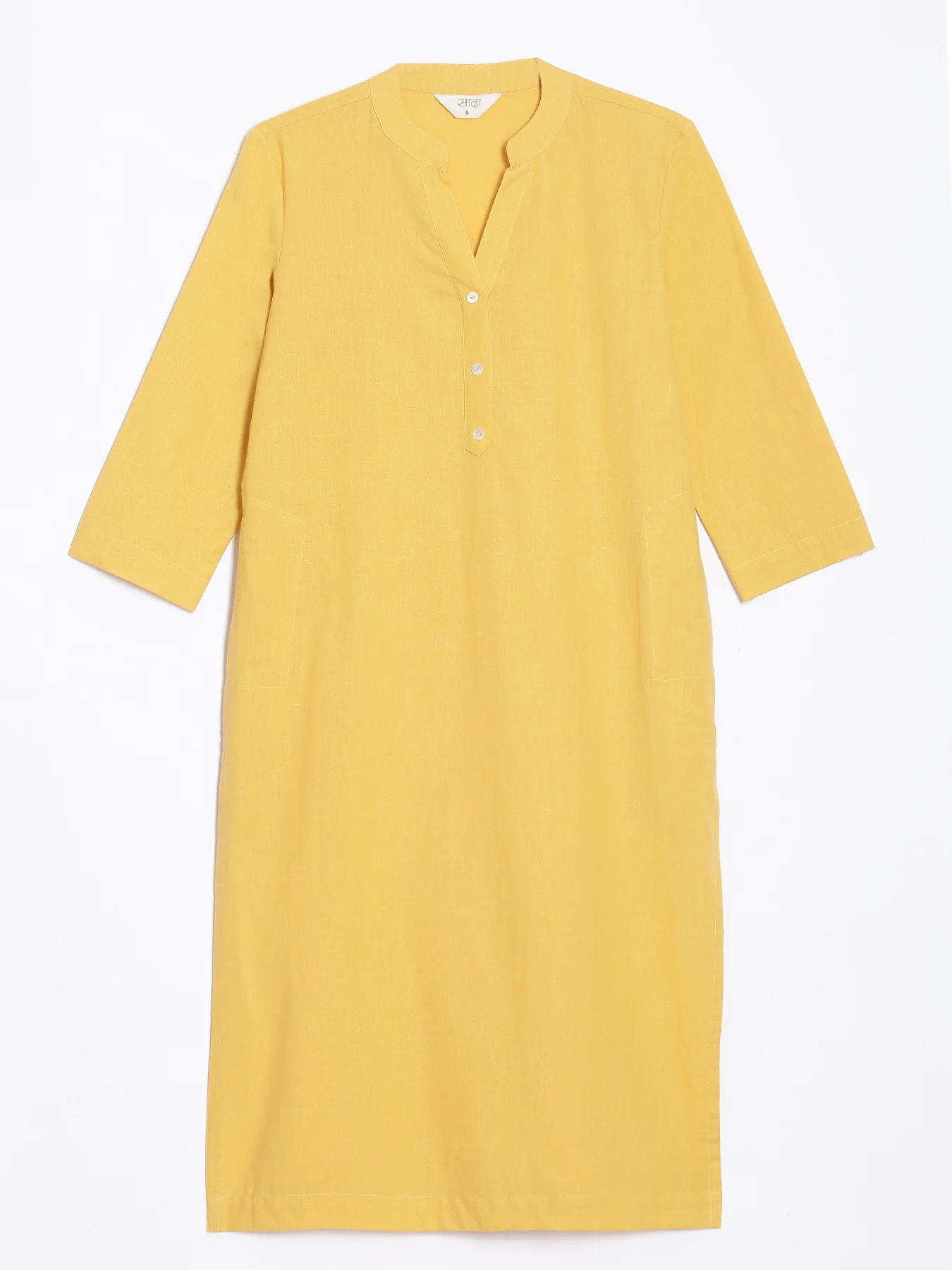 Women Yellow & Rose Taupe Long Kurta - Image 15